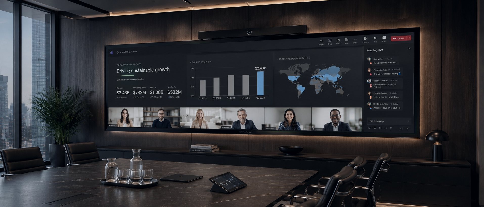Video conferencing in 32:9